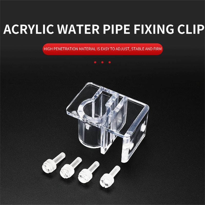 ZRDR Acrylic Aquarium Hose Air Tube Fixing Clip Clamps Holder Glass Fish Tank Filter Filtration Mount water pipe Hanger Clip