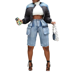 Shorts de Mezclilla Retro de Cintura Alta para Mujer, Casuales, Nuevos de Verano, a la Moda - Product Image 2
