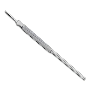 Manche de scalpel Debonairii Corwin en acier inoxydable, instrument chirurgical à lame ronde moletée, fournisseur en gros - Product Image 1