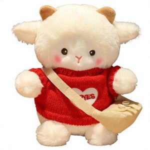 Lamb Plush Toy & Soft Sheep <b>Pillow</b> Cloth Doll Valentine's Day and Birthday Gift for Girls Mini 21cm - Product Image 2