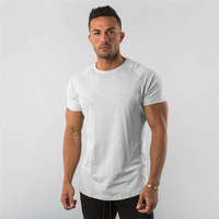 T-Shirt de Sport Homme Personnalisé à Logo 95% Coton 5% Spandex Uni et Respirant pour Gym Entraînement et Fitness