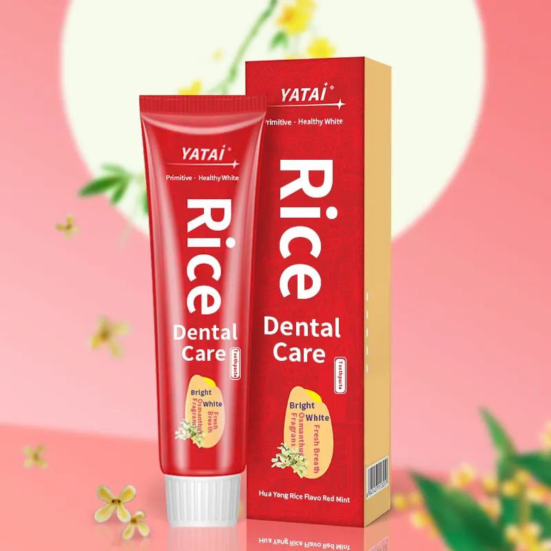 Oem Custom Flavor Rice Fresh Breath Toothpaste Anti Cavity Natural Teeth Whitening Removing Stains Toothpaste