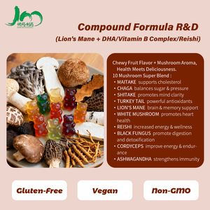 حلوى الفطر العضوية - عرف الأسد + الأشواغاندا لصحة الدماغ والجهاز الهضمي (تصنيع حسب الطلب) - Product Image 5