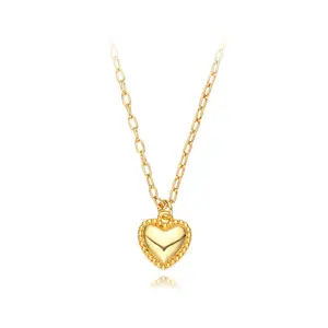 FOXI ювелирные изделия оптом 18K Позолоченные модные маленькие сердца Очаровательные Подвески ожерелье для детей