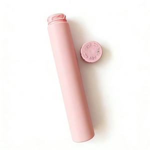 Tube en plastique PET rouge résistant aux enfants avec bouchon à pression, taille et logo personnalisés pour le stockage de comprimés à croquer - Product Image 4