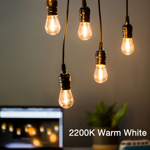 Nhà máy cung cấp S14 <span class=keywords><strong>LED</strong></span> Edison bóng đèn 1 Wát E26 120V rõ ràng nhựa ấm trắng cổ điển <span class=keywords><strong>Filament</strong></span> ánh sáng cho chuỗi đèn trang trí - Product Image 6