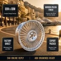 Jantes en alliage JJS à rayons multiples, finition miroir, 17-26 pouces, 5 trous, couleur argent, pour berlines, SUV, voitures de sport, finition personnalisée, fournisseur en gros