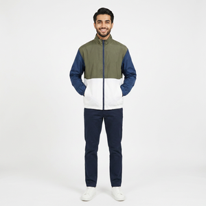 100% poliéster verano High Street ligero a prueba de viento al aire libre hombres rompevientos chaqueta Anoraks - Product Image 1