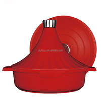 Vente flash : Tagine marocain en aluminium moulé sous pression, antiadhésif, avec deux couvercles, compatible induction