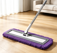 Serpillère plate grande taille en microfibre chenille, utilisation humide et sèche pour le nettoyage des sols de stades, entrepôts, maisons, parquets et carrelages