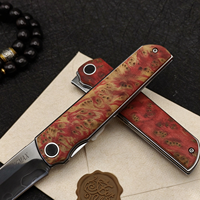 Couteau pliant VGMAX en gros avec manche en bois de burl stabilisé, couteau de poche tranchant pour le quotidien, collection cadeau