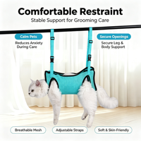 Hamac de toilettage pour animaux de compagnie en maille, pour chats et chiens, avec sangle réglable en nylon, vente en gros OEM ODM