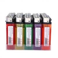 Briquet à gaz butane jetable, résistant au vent, portable, en plastique, de qualité OEM, pour cigarettes
