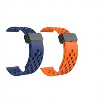 Magnetische siliconen horlogeband met vouwsluiting, compatibel met GT5/Watch6/S4/Redmi 9 Pro, bandbreedte 18-22 mm