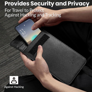 <span class=keywords><strong>Pochette</strong></span> Faraday bloquant les signaux <span class=keywords><strong>RFID</strong></span> pour tous les téléphones et clés de <span class=keywords><strong>voiture</strong></span>, protection <span class=keywords><strong>anti</strong></span>-pistage, <span class=keywords><strong>anti</strong></span>-hackage et antivol - Product Image 3