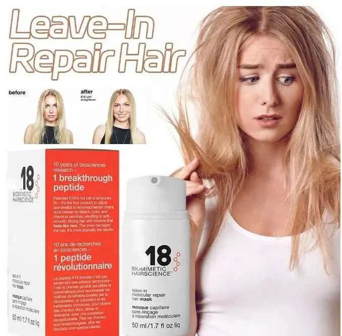 K18 4 minuti per invertire i danni ai capelli lasciare In riparazione i capelli K 18 trattamento per riparare i capelli secchi o danneggiati 15ml e 50ml