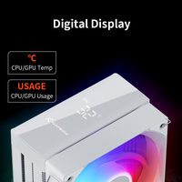 Gamer-X MK2 ARGB Disipador de calor Ventilador Cojinete fluido 120x120x25mm 89.4CFM para Intel 1700/1200/115X para procesadores AM5 Temperatura en tiempo real