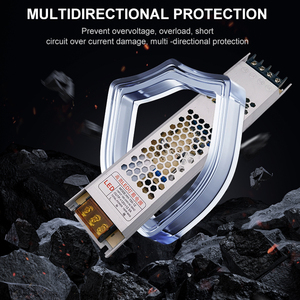 Fabrika Fiyatlı Alüminyum Gövdeli 60-400W IP20 12V 24V Işık Kutusu Dış Mekan <span class=keywords><strong>Ups</strong></span> Güç Kaynağı - Product Image 4