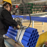 Tubería de Acero ERW ASTM A53 Popular con Recubrimiento Epóxico Azul Personalizado para Sistemas de Drenaje, Tubería de Acero al Carbono de 6 m