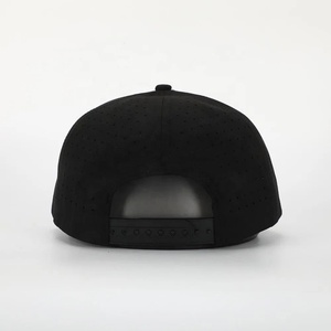 Custom Embroidery Logo <b>Waterproof</b> Unisex Polyester 6 Panel High Quality Sport Hat Black Laser Cut Hole Rope Baseball <b>Cap</b> - Product Image 5