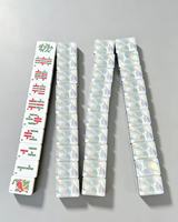 Jeu de Mahjong Américain 160 Tuiles Acrylique 4 Couches Gris Marbre Moderne Luxe Mahjong Complet Cadeau Taille Standard Personnalisé OEM