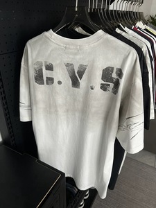 <span class=keywords><strong>T</strong></span>-Shirt Oversize Stile Hip Hop con Stampa Grafica <span class=keywords><strong>C</strong></span>.<span class=keywords><strong>Y</strong></span>.S.S. su Entrambi i Lati, 220g, Design Vintage Lavato con Badge, Multicolore, Casual Unisex - Product Image 2