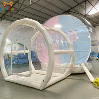 Dôme gonflable transparent de qualité commerciale, type tente à bulles, château gonflable, en PVC de 0,6 mm d'épaisseur, globe transparent, igloo gonflable