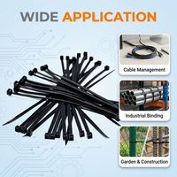 Attaches de câble en nylon réutilisables de haute qualité, autobloquantes, 300 mm, libérables pour câbles électriques