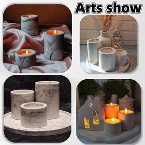 Moldes de Silicona para Portavelas de 3 Tamaños: Pilar, Cilindro, Votivo. Perfecto para resina epoxi, hormigón o manualidades con velas. - Product Image 2
