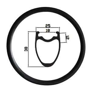 38mm karbon bisiklet jantları 38mm derinlik 25mm genişlik yol bisikleti jantlar tubeless ve yol karbon jantlar