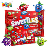 Bonbons à mâcher croquants de type Skittle-s, 30g, saveurs artificielles de fruits rouges, en sachet, personnalisables, marque privée, OEM, vente en gros