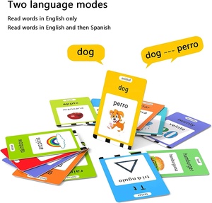Lapare Español e Inglés Bilingüe <span class=keywords><strong>Audible</strong></span> Tarjetas Flash Juguete con Música para niños - Product Image 4