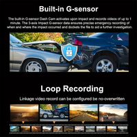 Caméra embarquée 4 canaux 4K personnalisée avec écran IPS 3 pouces, vision nocturne, fixation par ventouse, enregistreur DVR 360° avant/arrière/gauche/droite pour voiture WiFi S23Q