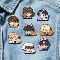 Épingles personnalisées B T S, épingles en émail dur, badges en métal de dessin animé, machine de fabrication d'épingles en émail de haute qualité