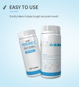 Bandelettes de test au peroxyde 0-25 ppm <span class=keywords><strong>pour</strong></span> dispositifs médicaux, emballage alimentaire, <span class=keywords><strong>eau</strong></span> potable, désinfectant <span class=keywords><strong>pour</strong></span> piscine - Product Image 4