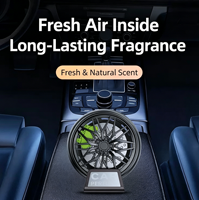 Diffuseur de parfum solaire pour voiture en verre massif, en forme de pneu, à clipser sur grille d'aération (sans électricité requise)