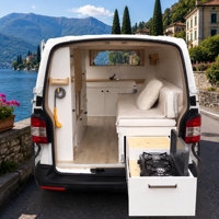 Kit de conversion complète pour fourgonnette : canapé et armoire de rangement, pièces intérieures modulaires en aluminium, taille personnalisée