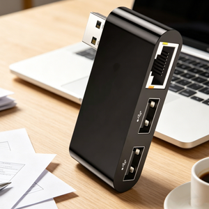 <span class=keywords><strong>Hub</strong></span> <span class=keywords><strong>USB</strong></span> 3-en-1 en plastique en stock pour routeurs Wi-Fi, clavier <span class=keywords><strong>MIDI</strong></span>, connecteur Internet portable pour station d'accueil d'ordinateur portable - Product Image 5