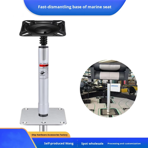 Siège de conduite de <span class=keywords><strong>bateau</strong></span> en alliage d'aluminium Lure Boat Base de <span class=keywords><strong>bateau</strong></span> triangulaire à dégagement rapide avec structure à ressort absorbant les chocs - Product Image 6
