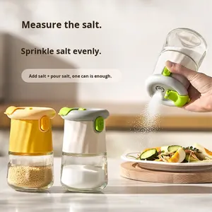 Pot d'assaisonnement de cuisine multifonctionnel Carré Contrôle du sel Bouteille de mesure Ménage Pot de sel MSG - Product Image 3