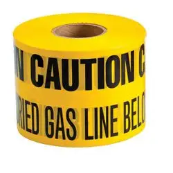 Ondergrondse Hazard Let Industriële Vloer Markering Geel & Zwart Pvc Waarschuwing Tape