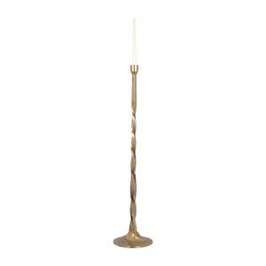 Portacandele alto e ritorto in metallo per centrotavola, decorazioni per la casa - Product Image 3