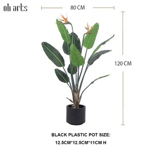 في الأماكن المغلقة في الهواء الطلق طيور بلاستيكية محفوظ بوعاء نباتات الجنة من شجر الموز والنخيل للمسافرين - Product Image 3