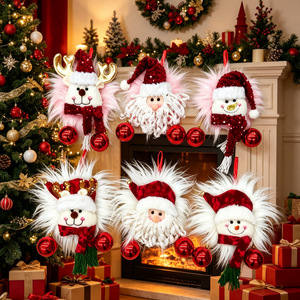 Christmas Plush Santa Claus Figurine Pendant Creative Christmas <b>Tree</b> <b>Ornament</b> Long-pile Hanging Decoration - Product Image 1