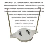 Plateau tournant ABS BIA rotatif à 360° pour scanner corporel 3D avec balance de haute précision OEM 60CM 8 électrodes