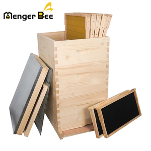 Vente en gros de ruches en bois naturel Langstroth, ruche complète à 3 niveaux avec cadres, logo personnalisé, équipement d'apiculture - Product Image 4