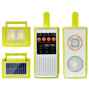 Chất lượng cao sản phẩm mới Bluetooth âm thanh FM Đài phát thanh năng lượng mặt trời hệ thống chiếu sáng cho trong nhà