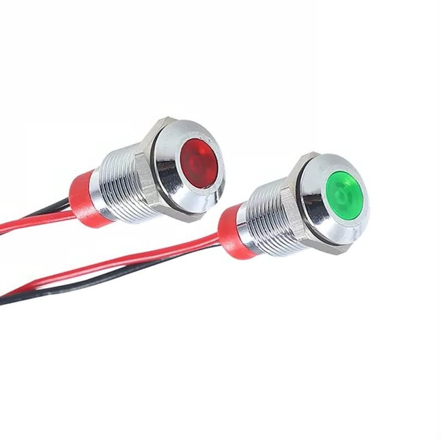 PBM-08L Panel Mount LED Indicator 8mm Bulkhead Waterproof LED Indicator Lamp