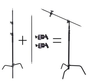 3.2m 130inch Heavy Duty chuyên nghiệp Studio Tripod với thép không gỉ C đứng Boom Arm max 20kg Công suất flash light Softbox - Product Image 2