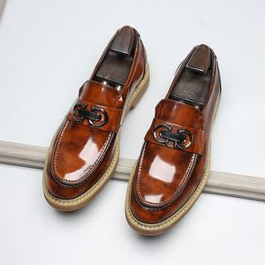 Nuevos Zapatos de Boda de Cuero Genuino de Alta Gama, Color Verde Claro, con Suela de Goma Resistente, Transpirables, Cómodos y Modernos, de una Sola Pieza - Product Image 3